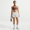 Nike Women's One Dri-fit Mid-rise 3" Brief-lined Shorts In White