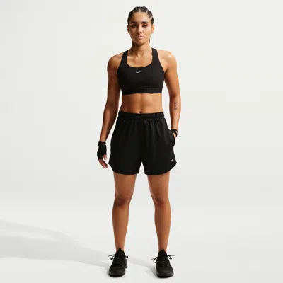 Nike Women's One Dri-fit Mid-rise 4" Shorts In Black