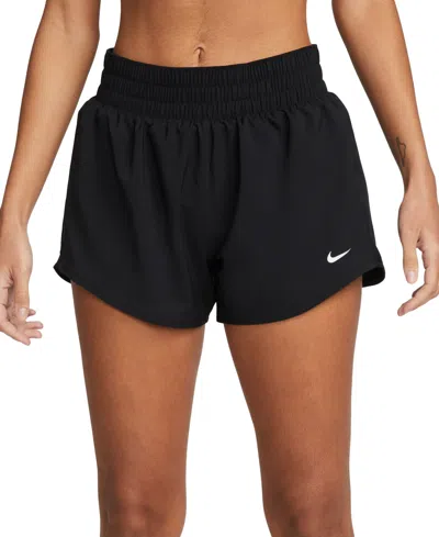 NIKE WOMEN'S ONE DRI-FIT MID-RISE BRIEF-LINED SHORTS