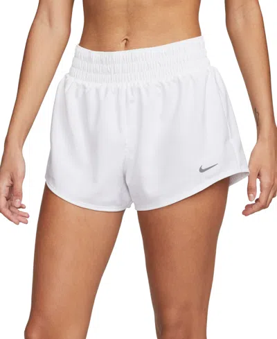 NIKE WOMEN'S ONE DRI-FIT MID-RISE BRIEF-LINED SHORTS