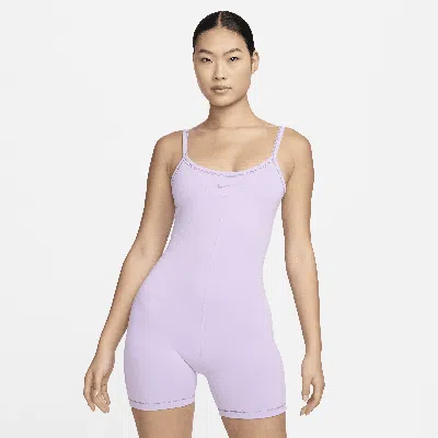 Nike Women's One Dri-fit Short Bodysuit In Purple