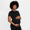 Nike Women's (m) One Dri-fit Slim-fit Short-sleeve Top (maternity) In Black 