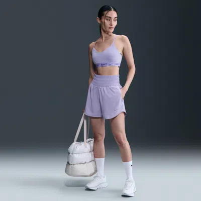 Nike Women's One Dri-fit Ultra High-waisted 3" Brief-lined Shorts In Purple
