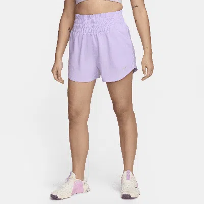 Nike Women's One Dri-fit Ultra High-waisted 3" Brief-lined Shorts In Purple