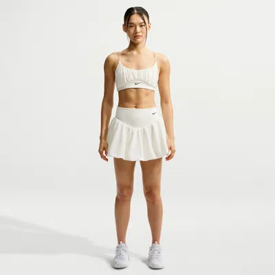 Nike Women's One Dri-fit 2-in-1 Bubble Skirt In White