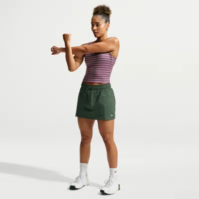 Nike Women's One Dri-fit 2-in-1 Woven Skort In Green