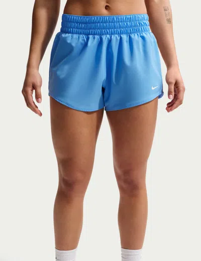 Nike Women's One Dri-fit 3" Brief-lined Shorts In Blue