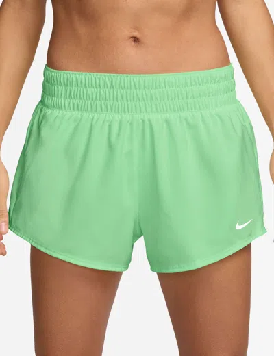 Nike Women's One Dri-fit 3" Brief-lined Shorts In Green