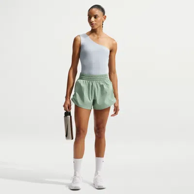 Nike Women's One Dri-fit Brief-lined High-waisted 5" Shorts In Green