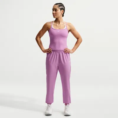 Nike Women's One Dri-fit High-waisted 7/8 Jogger Pants In Purple