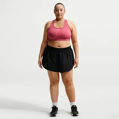 Nike Women's One Dri-fit Mid-rise 3" Brief-lined Shorts In Black