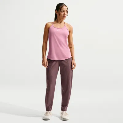 Nike Women's One Dri-fit Mid-rise Woven Pants In Purple