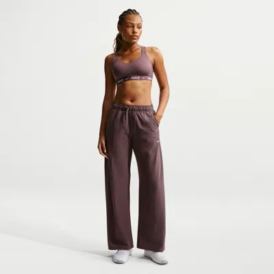 Nike Womens Wide Leg Regular Fit Workout Pant In Brown