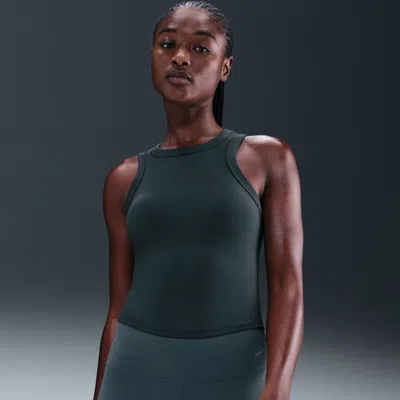 Nike Women's One Fitted Dri-fit Cropped Tank Top In Green