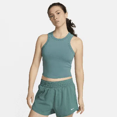 Nike Women's One Fitted Dri-fit Cropped Tank Top In Green