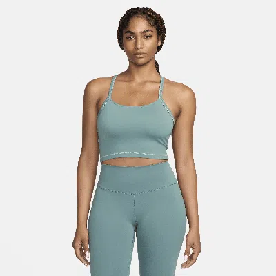 Nike Women's One Fitted Dri-fit Cropped Tank Top In Bicoastal,lt Orewood Brn,jcg