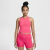 Nike Women's One Fitted Dri-fit Cropped Tank Top In Pink