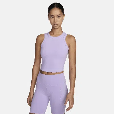 Nike Women's One Fitted Dri-fit Cropped Tank Top In Purple