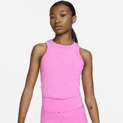 Nike Women's One Fitted Dri-fit Cropped Tank Top In Red