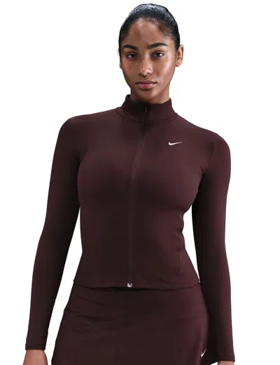 Nike Women's One Fitted Dri-fit Full-zip Jacket In Red