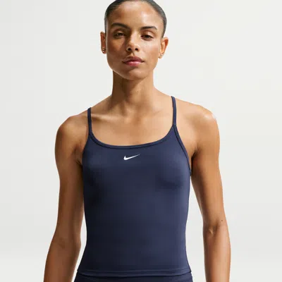 Nike Women's One Fitted Dri-fit Cami Tank Top In Blue