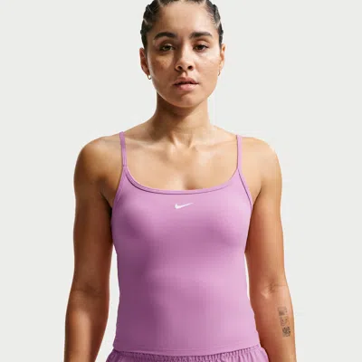Nike Women's One Fitted Dri-fit Cami Tank Top In Pink
