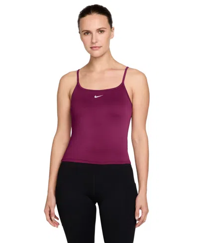Nike Women's One Fitted Dri-fit Cami Tank Top In Burgundy