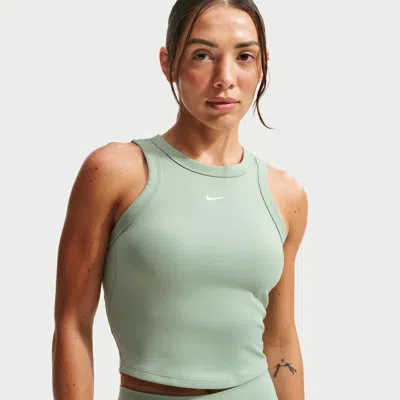 Nike Women's One Fitted Dri-fit Cropped Tank Top In Green