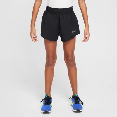 Nike Kids' Women's One Girls' Dri-fit 3" 2-in-1 Shorts In Black/white