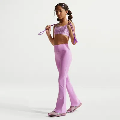 Nike Kids' Women's One Girls' Dri-fit Flared Leggings In Purple