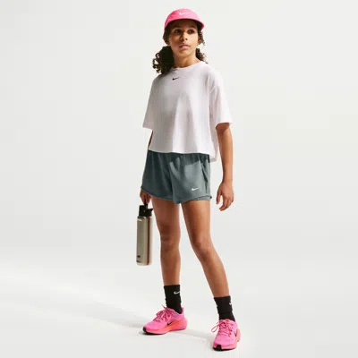 Nike Kids' Women's One Girls' Dri-fit 3" 2-in-1 Shorts In Grey