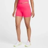 Nike Women's One High-waisted 5" Biker Shorts In Aster Pink/black