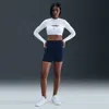 Nike Women's One High-waisted 5" Biker Shorts In Blue