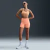 Nike Women's One High-waisted 5" Biker Shorts In Orange