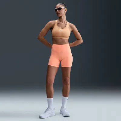 Nike Women's One High-waisted 5" Biker Shorts In Orange