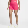Nike Women's One High-waisted 5" Biker Shorts In Pink