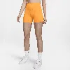 Nike Women's One High-waisted 5" Biker Shorts In Yellow