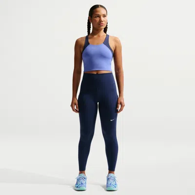 Nike Women's One High-waisted 7/8 Leggings With Pockets In Blue