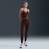 Nike Women's One High-waisted 7/8 Leggings With Pockets In Brown