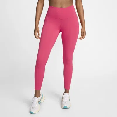 Nike Women's One High-waisted 7/8 Leggings With Pockets In Pink