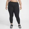 Nike Women's One High-waisted 7/8 Leggings With Pockets (plus Size) In Black