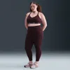 Nike Women's One High-waisted 7/8 Leggings With Pockets (plus Size) In Burgundy