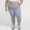 Nike Women's One High-waisted 7/8 Leggings With Pockets (plus Size) In Grey