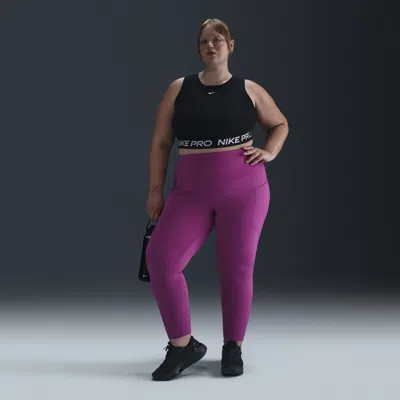 Nike Women's One High-waisted 7/8 Leggings With Pockets (plus Size) In Purple