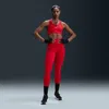Nike Women's One High-waisted 7/8 Leggings With Pockets In Red