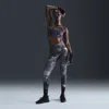 Nike Women's One High-waisted 7/8 Printed Leggings In Black