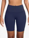 Nike Women's One High Waisted 8" Biker Shorts In Blue