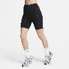Nike Women's One High-waisted 8" Biker Shorts With Pockets In Black/black