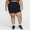 Nike Women's One High-waisted 8" Biker Shorts With Pockets (plus Size) In Black,black