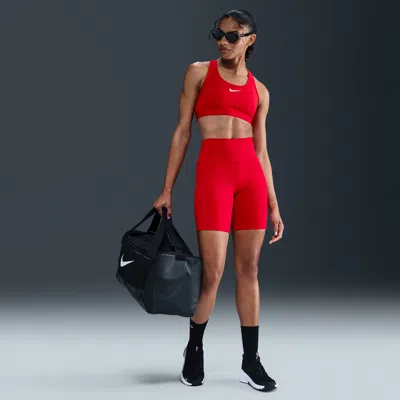 Nike Women's One High-waisted 8" Biker Shorts With Pockets In Red